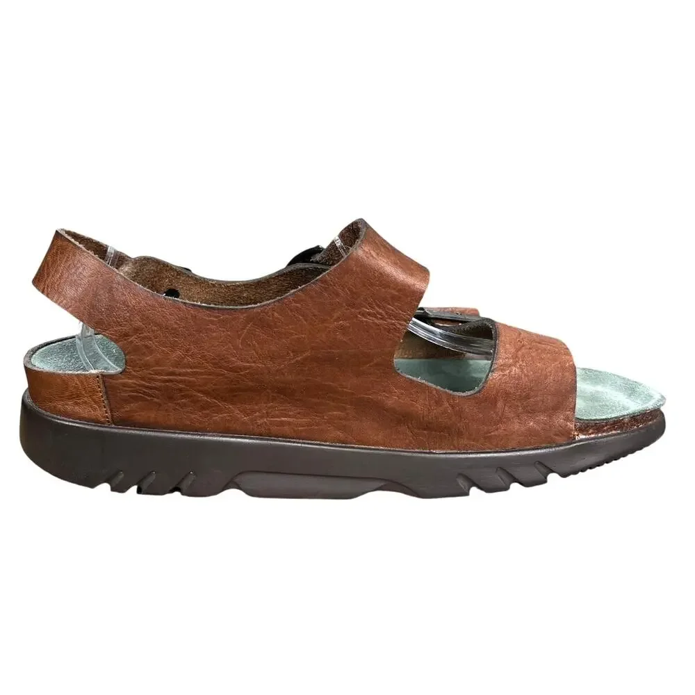 Mephisto Men’s Zeus Brown Leather Sandal Size 43 US 9